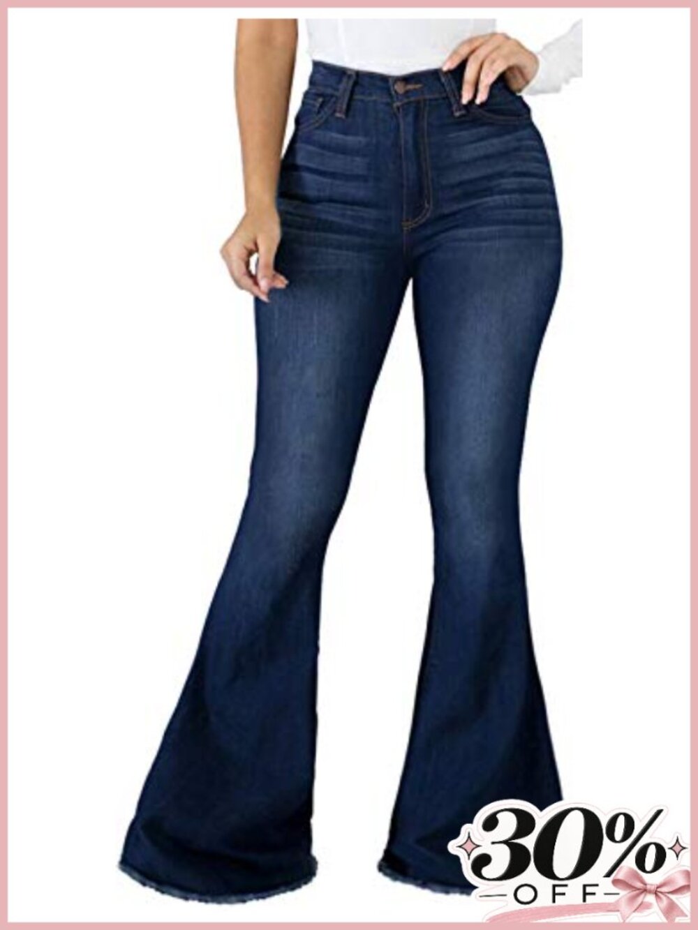LaiyiVic High Waisted Bell Bottom Jeans Flared Denim Pants